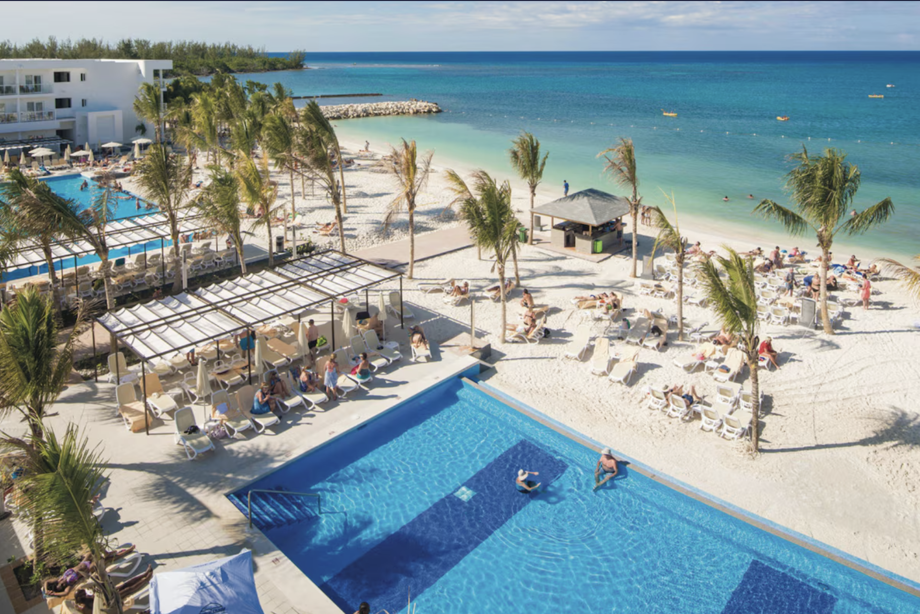 RIU Reggae beachfront at sunset